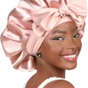 Adjustable Satin Bonnet for Sleeping Women